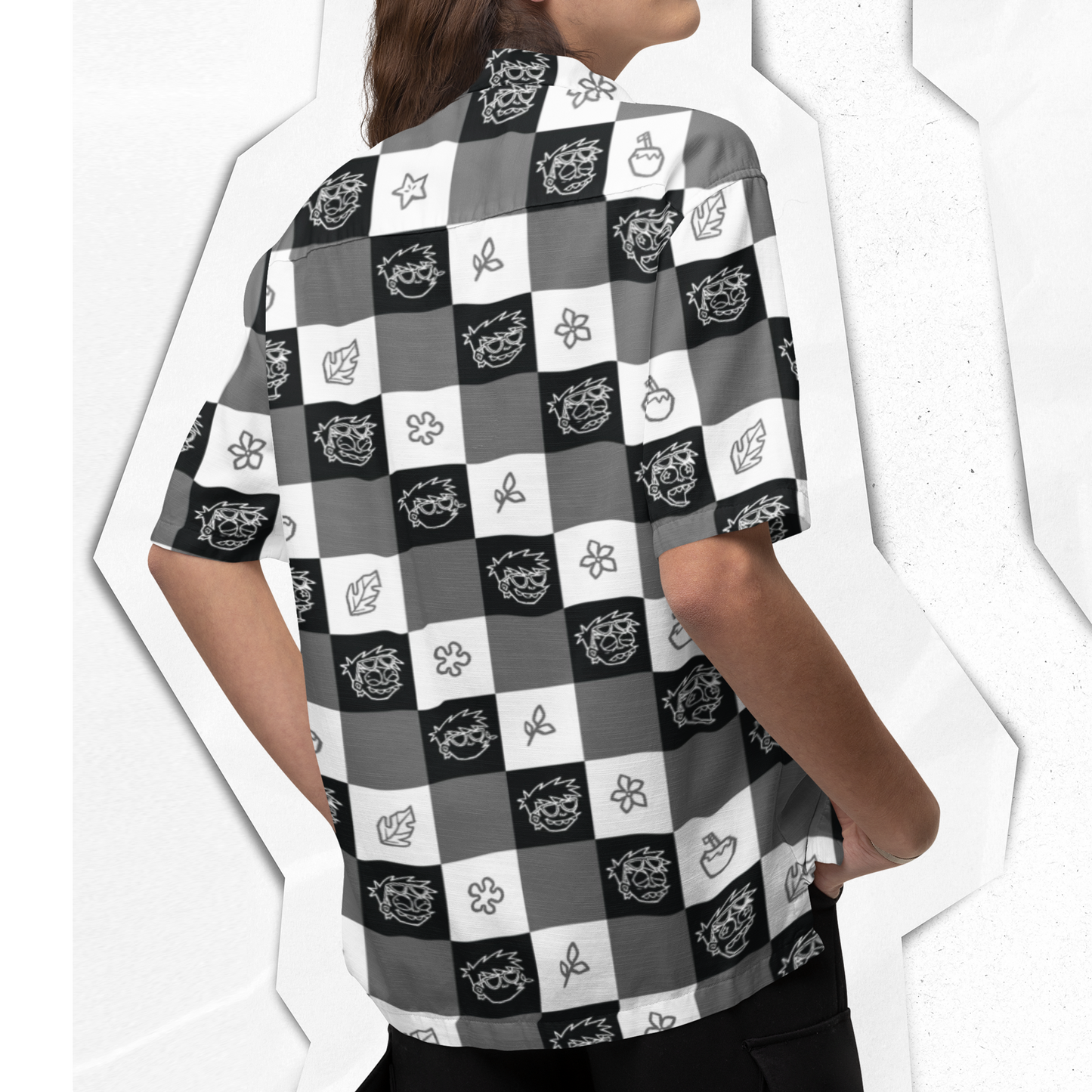 Si Juki Harta Pulau Monyet Checker Monochrome Shirt