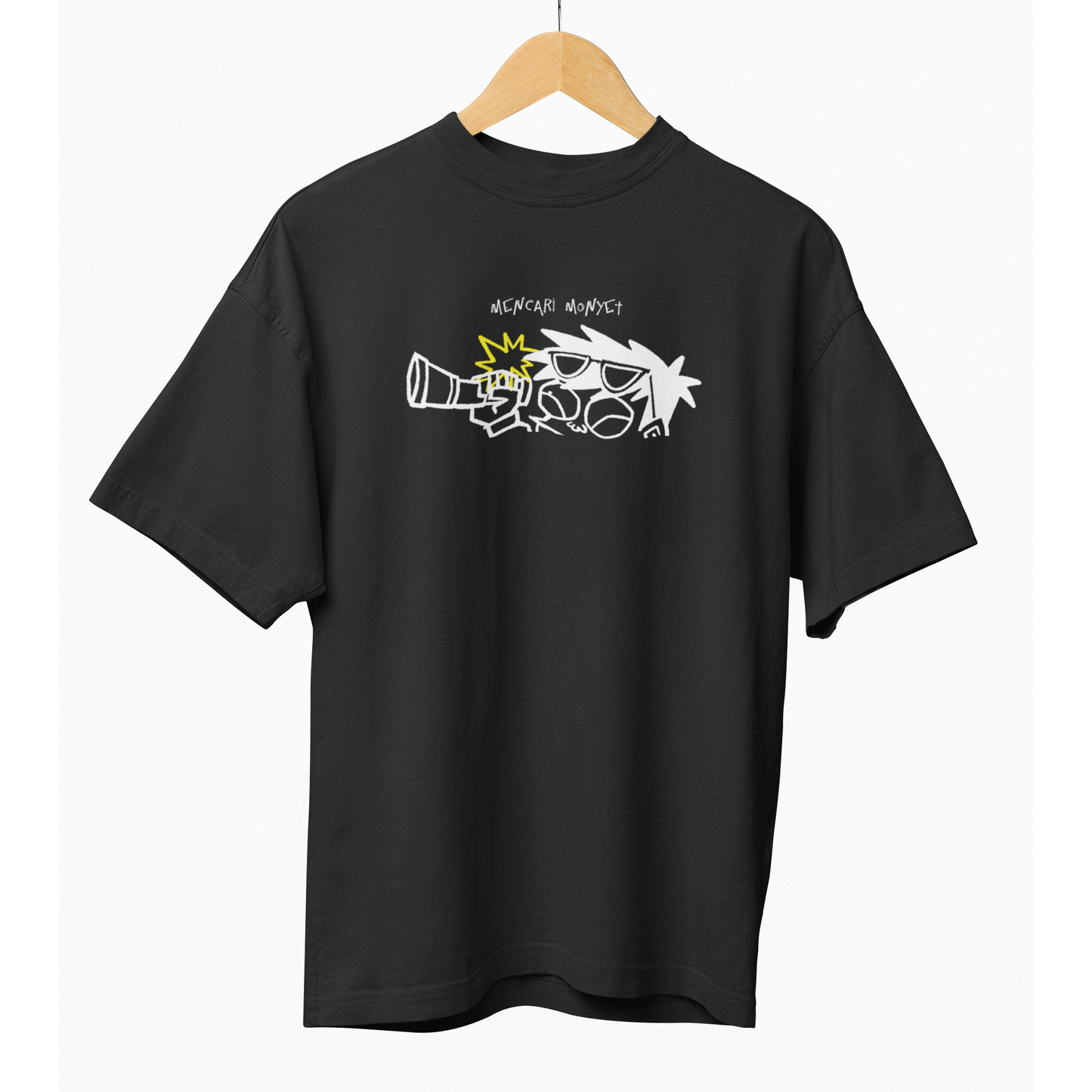 Si Juki Harta Pulau Monyet Black Oversized T-Shirt