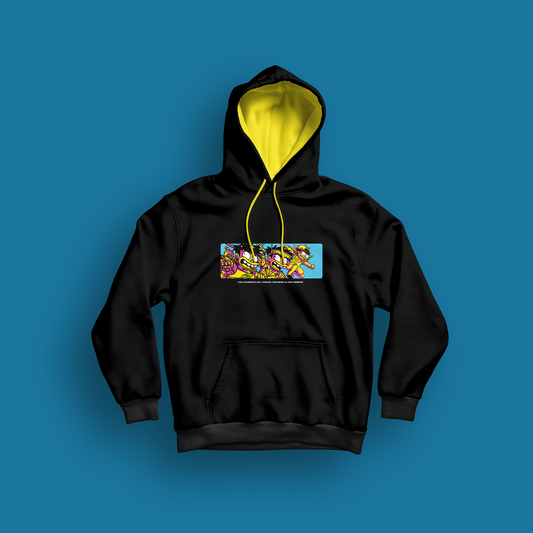 Jukiverse Scavenging Black Yellow Hoodie